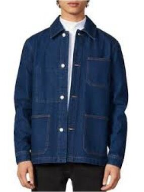 Sandro Men's dark denim workwear jacket size medium  NWT !